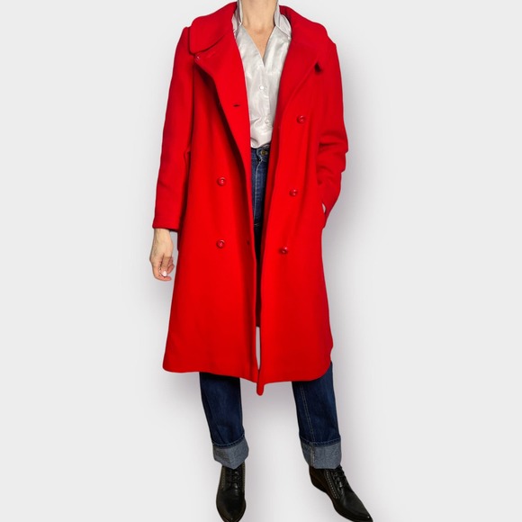 1960s Arnold‎ Constable Red Overcoat - Picture 3 of 9